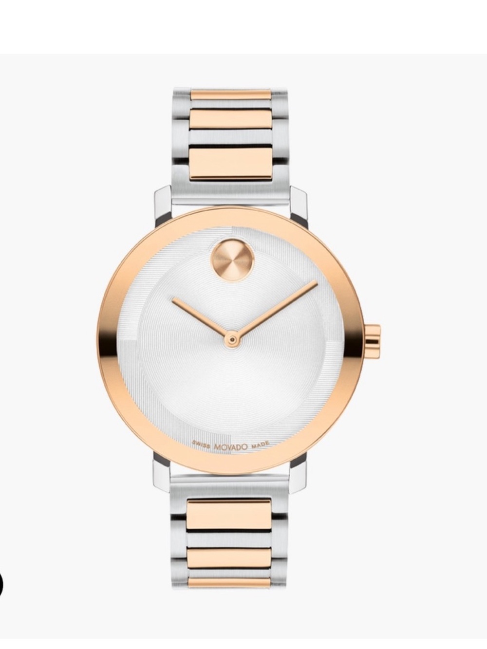 Movado Two-Tone Rose Gold and Silver Women’s Watch
